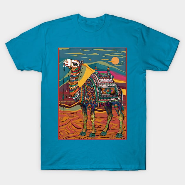 Decorated rajasthani camel T-Shirt by Spaceboyishere